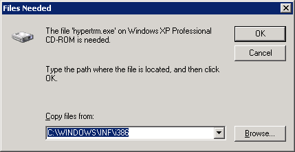 hyperterm windows xp